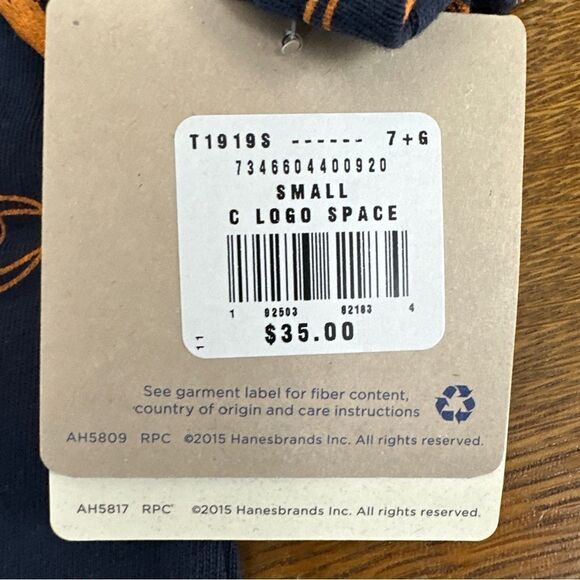 CHAMPION HERITAGE TEE TSHIRT MEN' CREW NECK ALLOVER C LOGO SPACE SIZE S BLUE - Picture 2 of 8